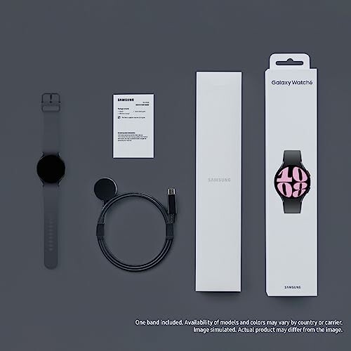 Samsung Galaxy Watch with packaging and accessories