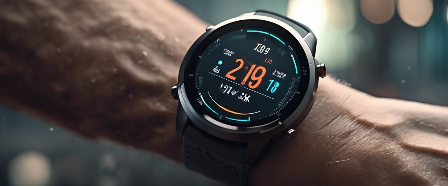 Smart watch phone in use